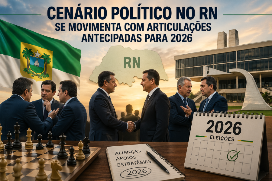Cenário político no RN se movimenta com articulações antecipadas para 2026.
