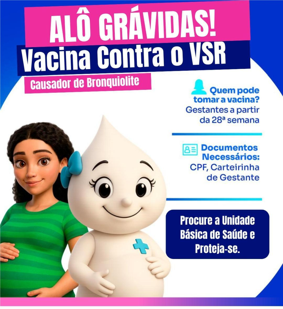 Brasil alcança marca histórica de gestantes vacinadas contra bronquiolite.