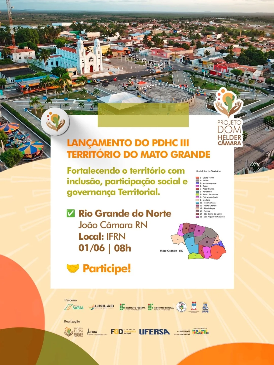 João Câmara sediará lançamento do PDHC III Território do Mato Grande no IFRN  
