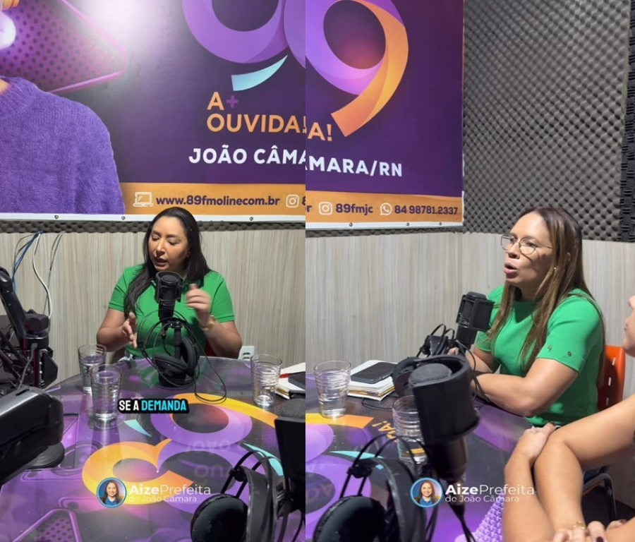 Prefeita Aize Bezerra e secretária Jane Rafaela destacam avanços da saúde em entrevista na 89 FM