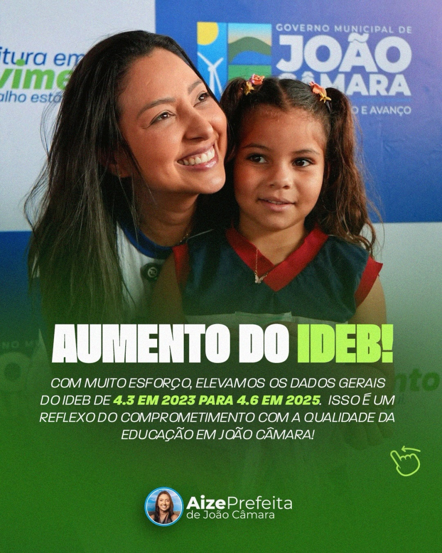 Prefeita Aize Bezerra homenageia estudantes e destaca avanços na educação de João Câmara