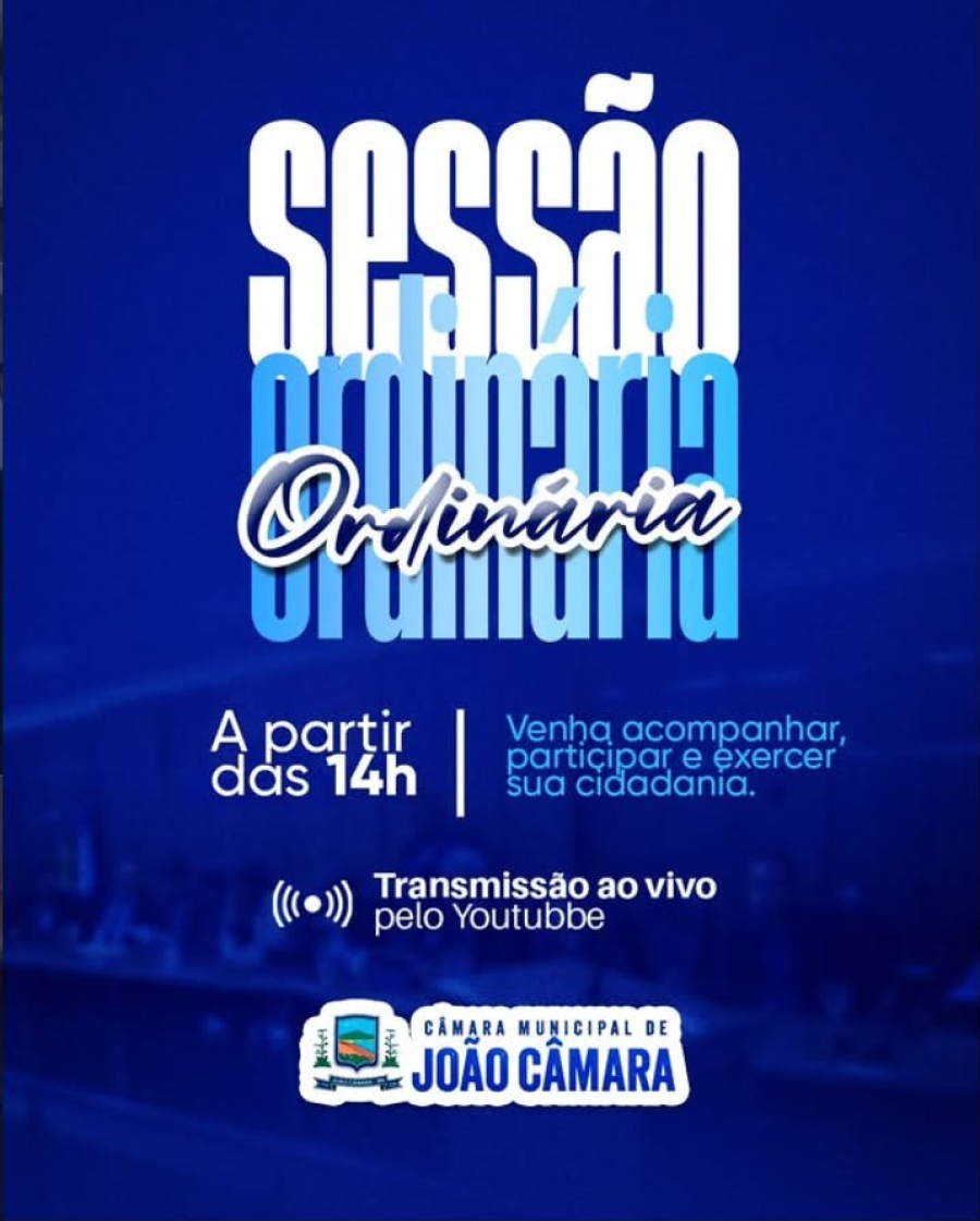 Câmara Municipal de João Câmara realiza Sessão Ordinária nesta segunda-feira