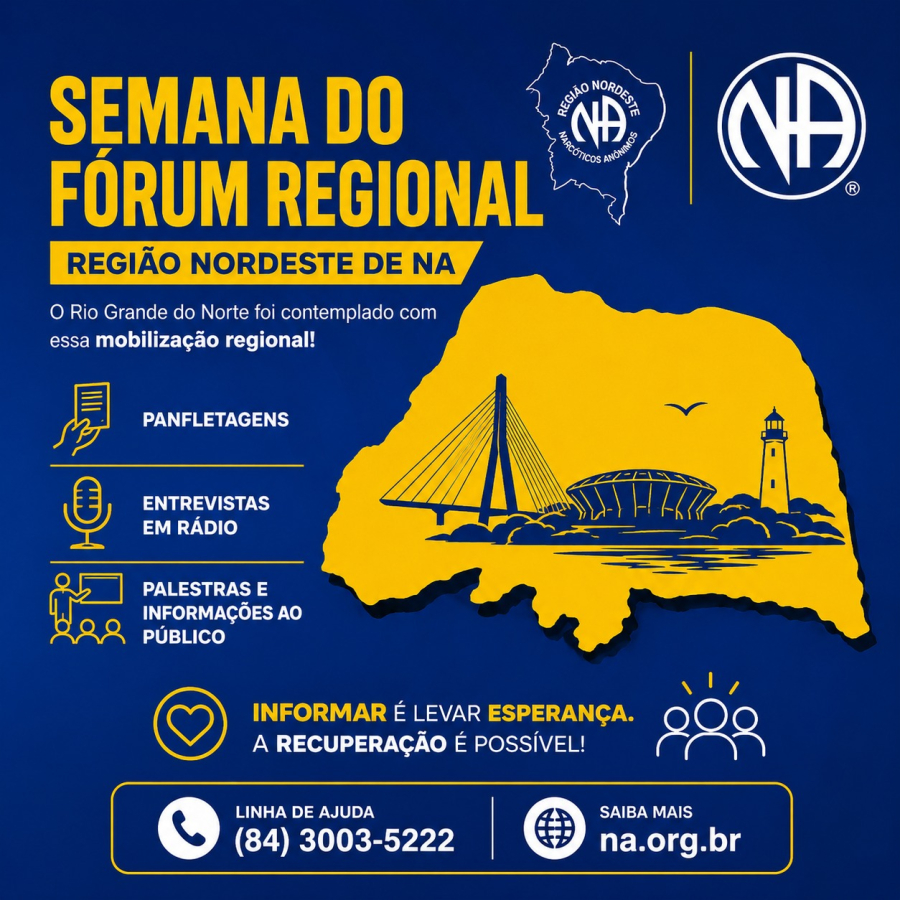 Narcóticos Anônimos realiza Semana do Fórum Regional da Região Nordeste com ações no RN
