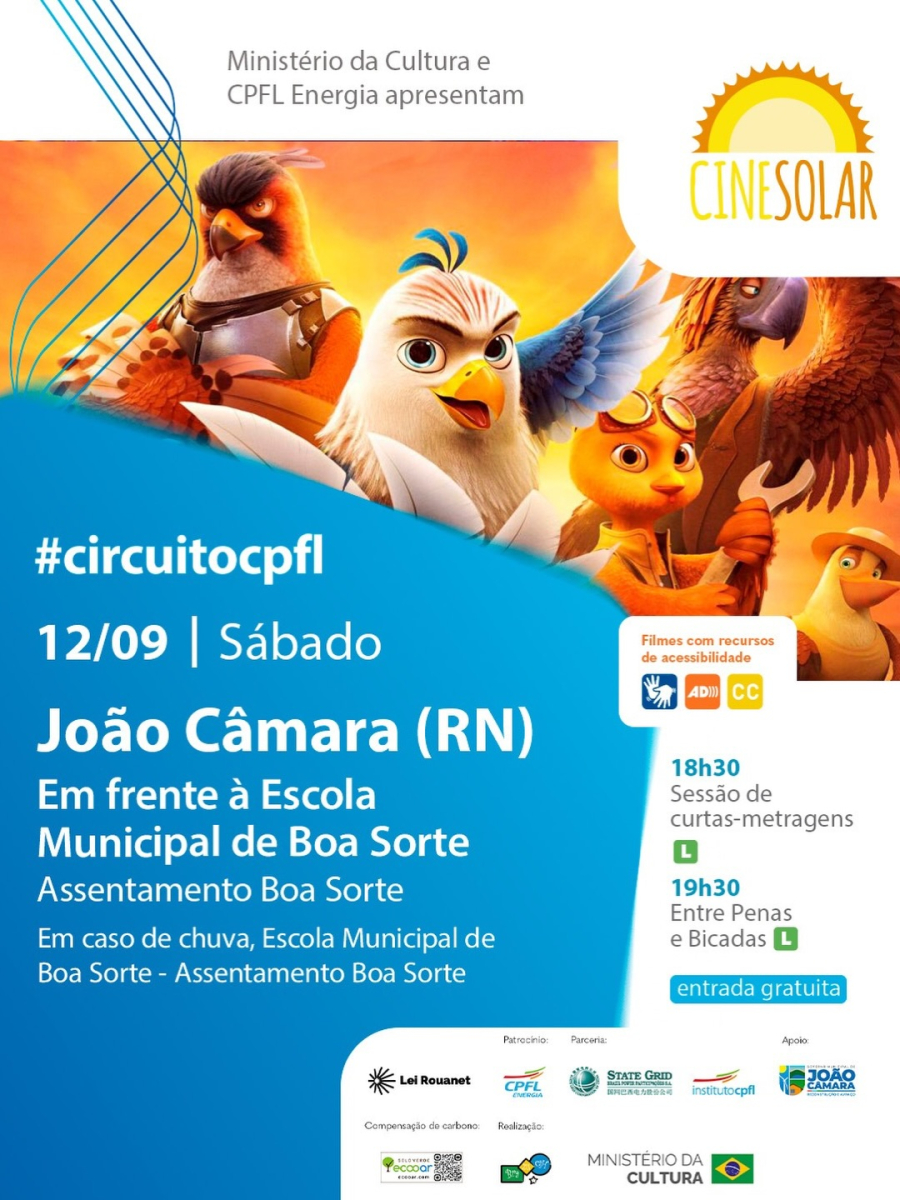 CineSolar chega a João Câmara com cinema gratuito movido a energia solar