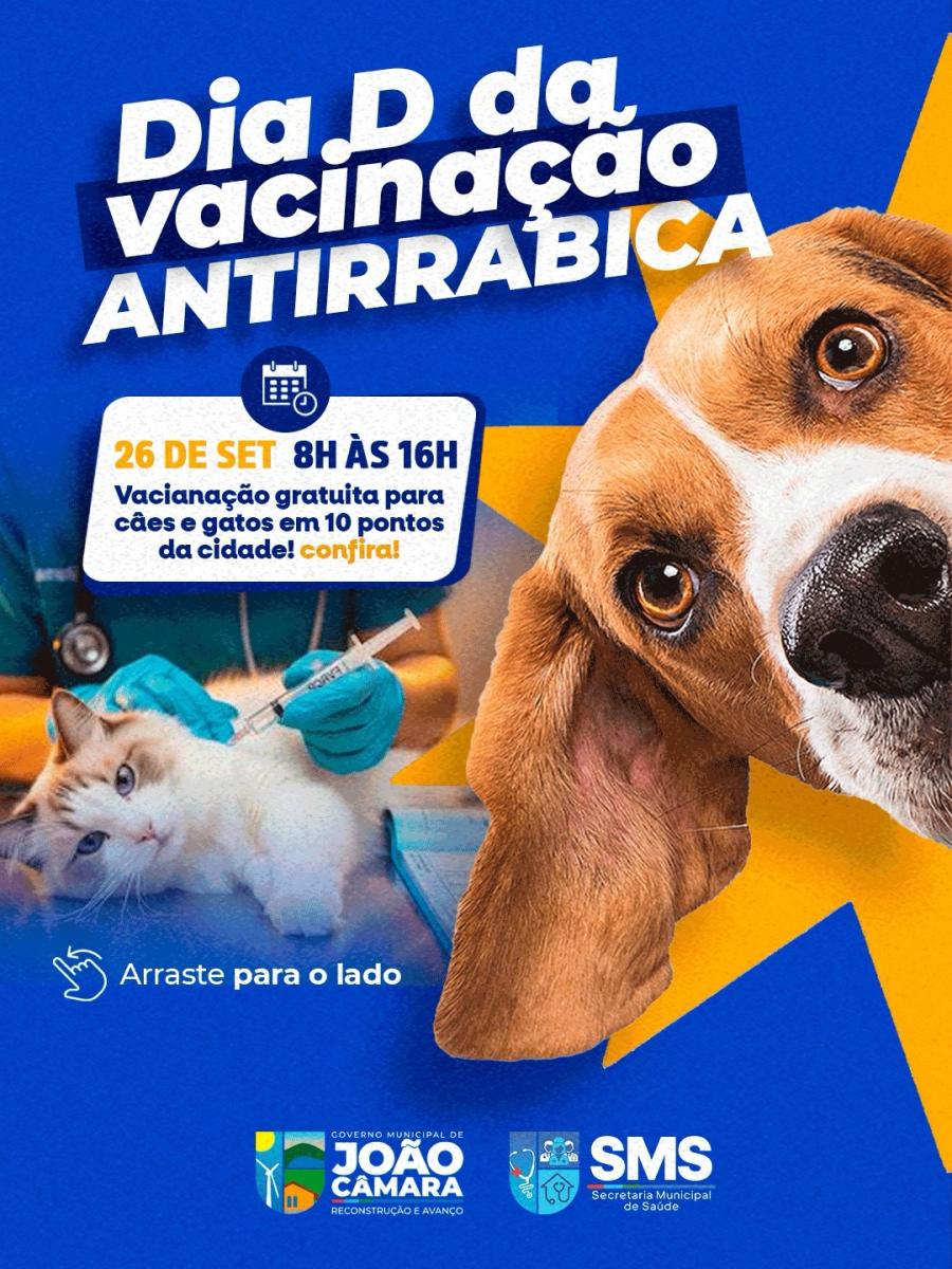 João Câmara realiza Dia D da Vacinação Antirrábica neste sábado (26)